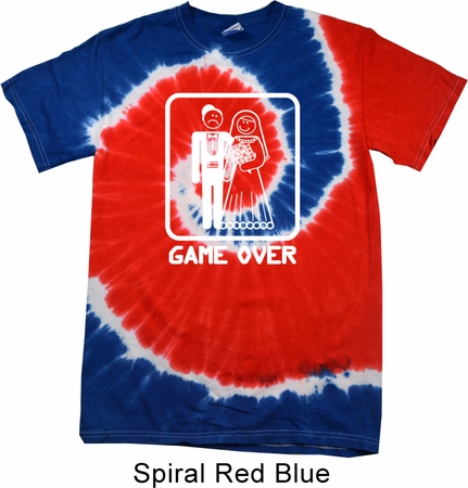 White Game Over Patriotic Tie Dye Shirt