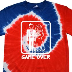 White Game Over Patriotic Tie Dye Shirt