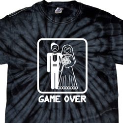 White Game Over Spider Tie Dye Shirt