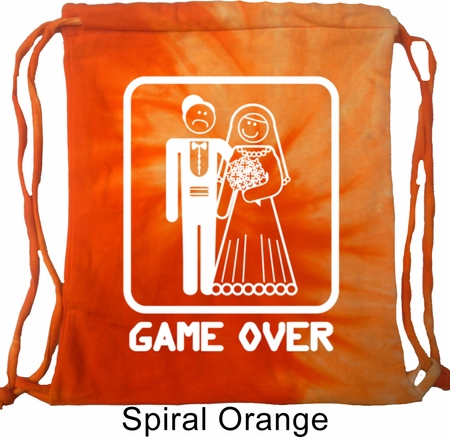 White Game Over Tie Dye Bag