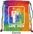 White Game Over Tie Dye Bag