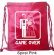 White Game Over Tie Dye Bag