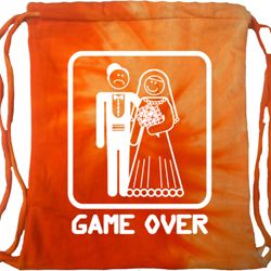 White Game Over Tie Dye Bag