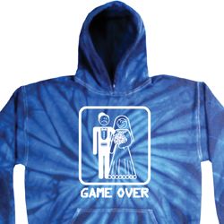 White Game Over Tie Dye Hoodie