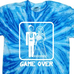 White Game Over Twist Tie Dye Shirt