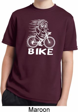 White Penguin Power Bike Kids Moisture Wicking Shirt