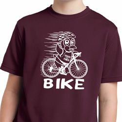 White Penguin Power Bike Kids Moisture Wicking Shirt