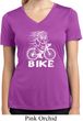 White Penguin Power Bike Ladies Moisture Wicking V-neck Shirt