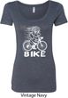 White Penguin Power Bike Ladies Scoop Neck Shirt