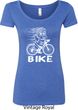 White Penguin Power Bike Ladies Scoop Neck Shirt