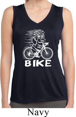 White Penguin Power Bike Ladies Sleeveless Moisture Wicking Shirt