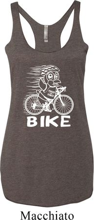 White Penguin Power Bike Ladies Tri Blend Racerback Tank Top