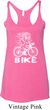 White Penguin Power Bike Ladies Tri Blend Racerback Tank Top