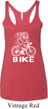 White Penguin Power Bike Ladies Tri Blend Racerback Tank Top