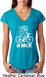 White Penguin Power Bike Ladies Tri Blend V-Neck Shirt