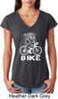 White Penguin Power Bike Ladies Tri Blend V-Neck Shirt