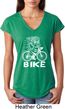 White Penguin Power Bike Ladies Tri Blend V-Neck Shirt