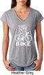 White Penguin Power Bike Ladies Tri Blend V-Neck Shirt
