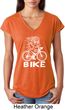 White Penguin Power Bike Ladies Tri Blend V-Neck Shirt