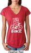 White Penguin Power Bike Ladies Tri Blend V-Neck Shirt