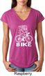 White Penguin Power Bike Ladies Tri Blend V-Neck Shirt