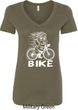 White Penguin Power Bike Ladies V-Neck Shirt