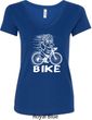 White Penguin Power Bike Ladies V-Neck Shirt