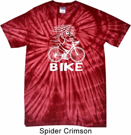 White Penguin Power Bike Spider Tie Dye Shirt