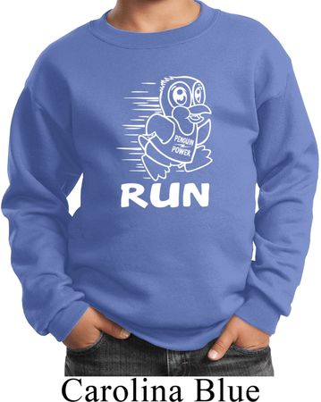White Penguin Power Run Kids Sweat Shirt