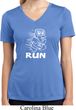 White Penguin Power Run Ladies Moisture Wicking V-neck Shirt