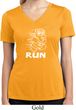 White Penguin Power Run Ladies Moisture Wicking V-neck Shirt
