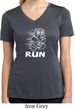 White Penguin Power Run Ladies Moisture Wicking V-neck Shirt