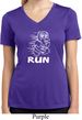 White Penguin Power Run Ladies Moisture Wicking V-neck Shirt