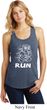 White Penguin Power Run Ladies Racerback Tank Top
