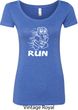 White Penguin Power Run Ladies Scoop Neck Shirt