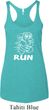 White Penguin Power Run Ladies Tri Blend Racerback Tank Top