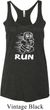 White Penguin Power Run Ladies Tri Blend Racerback Tank Top