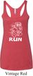 White Penguin Power Run Ladies Tri Blend Racerback Tank Top