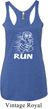 White Penguin Power Run Ladies Tri Blend Racerback Tank Top