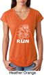 White Penguin Power Run Ladies Tri Blend V-Neck Shirt