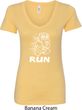 White Penguin Power Run Ladies V-Neck Shirt