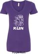 White Penguin Power Run Ladies V-Neck Shirt