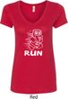 White Penguin Power Run Ladies V-Neck Shirt