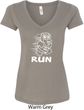 White Penguin Power Run Ladies V-Neck Shirt