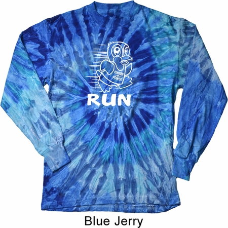 White Penguin Power Run Long Sleeve Tie Dye Shirt