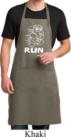 White Penguin Power Run Mens Full Length Apron with Pockets