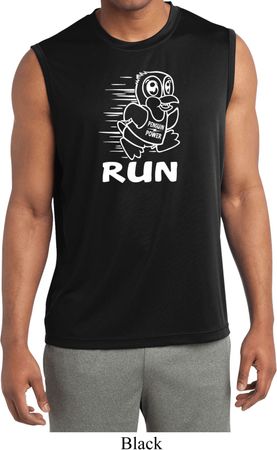 White Penguin Power Run Mens Sleeveless Moisture Wicking Shirt