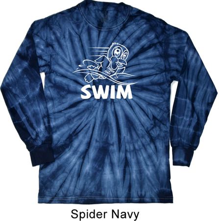 White Penguin Power Swim Long Sleeve Tie Dye T-shirt