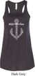 Wild and Free Anchor Ladies Flowy Racerback Tanktop
