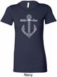 Wild and Free Anchor Ladies Longer Length Shirt